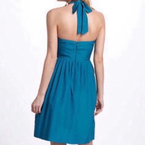 Anthro BHLDN blue batten bow dress 2 by Hitherto - Picture 2 of 12